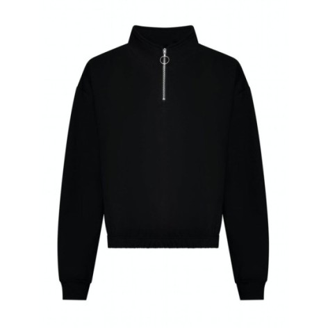 Womenâs Cropped Â½ Zip Sweat