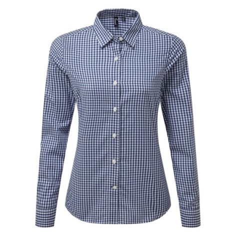 âMaxtonâ Check - Women's Long Sleeve Shirt