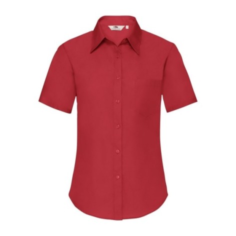 Ladies Poplin Shirt Short Sleeve