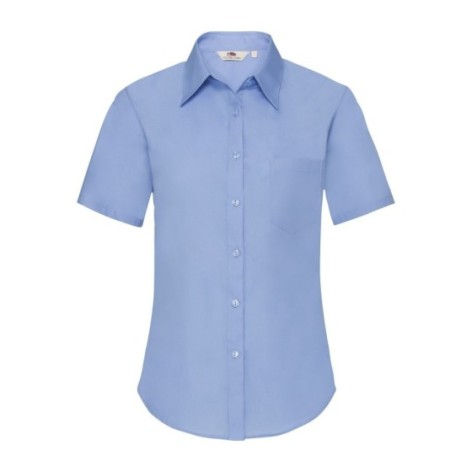 Ladies Poplin Shirt Short Sleeve