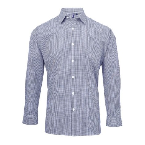 Men's Long Sleeve Microcheck Gingham Shirt