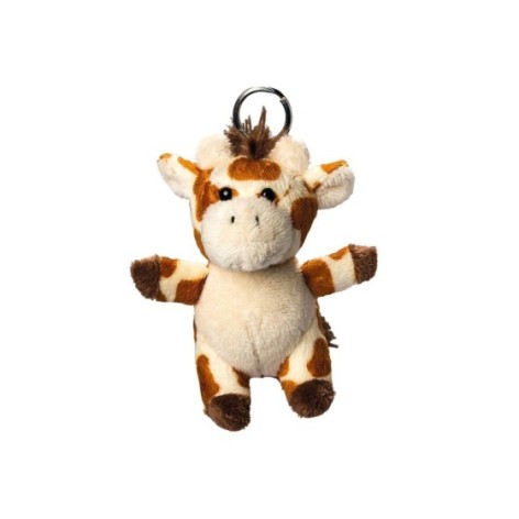 Plush giraffe with keychain