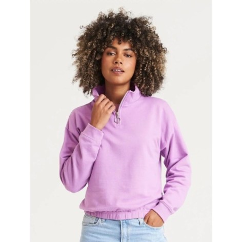 Womenâs Cropped Â½ Zip Sweat