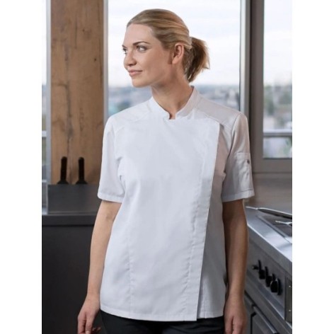 Short-Sleeve Ladiesâ Chef Jacket Modern-Look