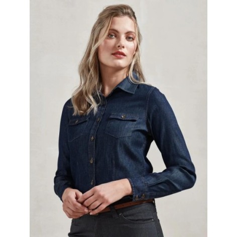 Ladies'â Jeans Stitch Denim Shirt