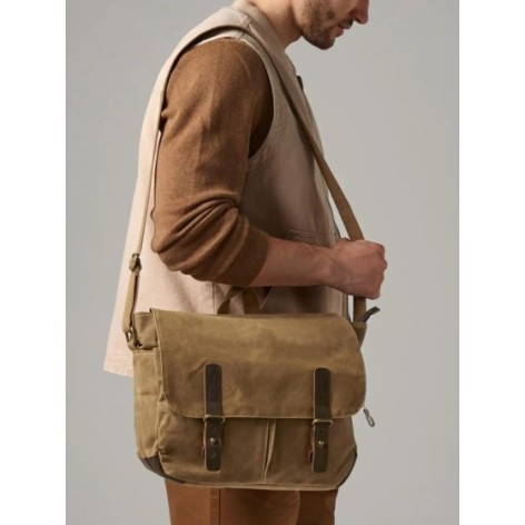 Heritage Waxed Canvas Messenger