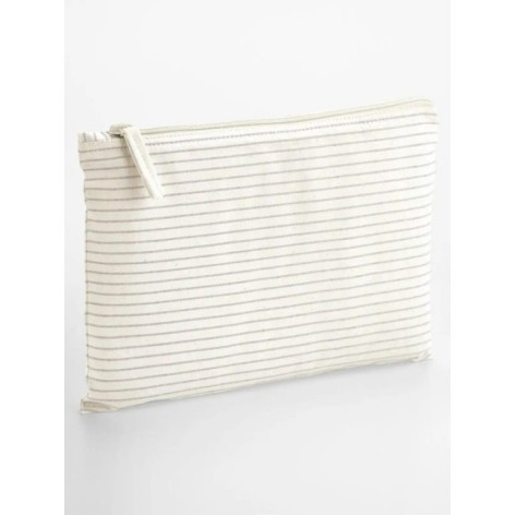 Striped Organic Cotton Accessory Pouch