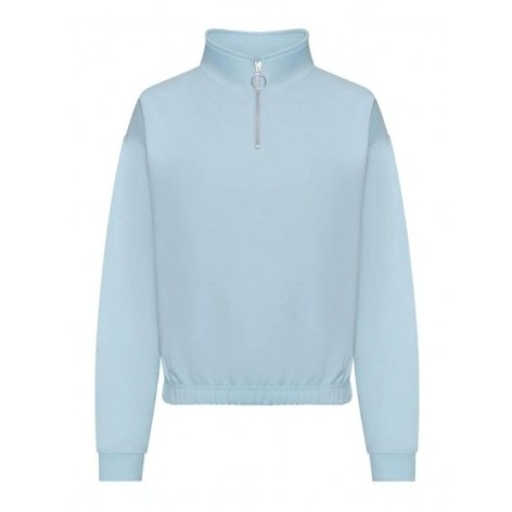 Womenâs Cropped Â½ Zip Sweat