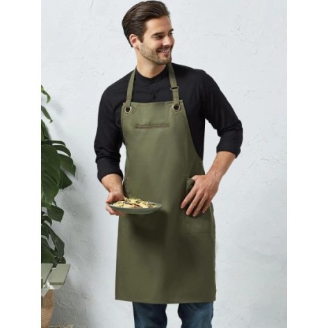 âBarleyâ Contrast Stitch Sustainable Bib Apron