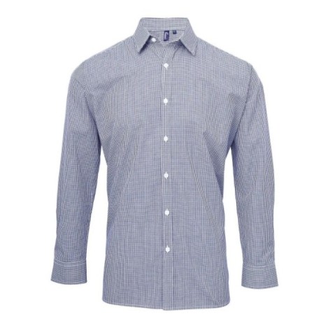 Men's Long Sleeve Microcheck Gingham Shirt