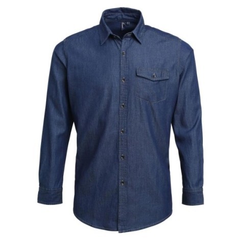 Men'âs Jeans Stitch Denim Shirt