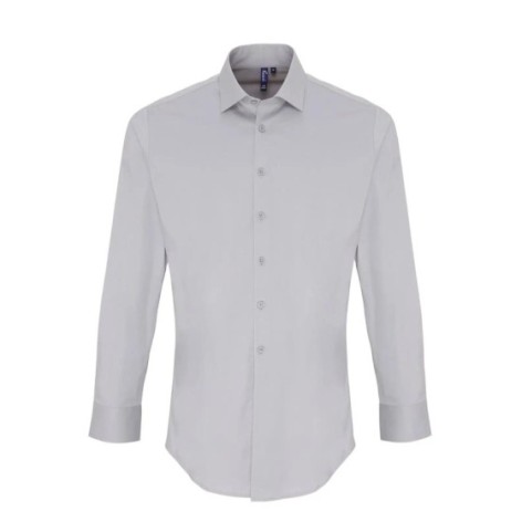 Men's Stretch Fit Cotton Poplin Long Sleeve Shirt