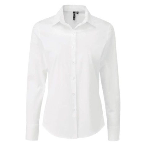 Ladies'â Stretch FitCotton Poplin Long Sleev Shirtt