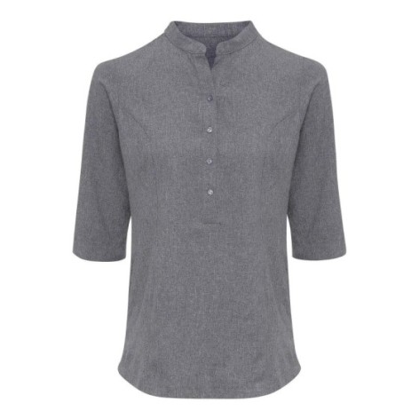 Verbena Linen Look Button Up Beauty Tunic