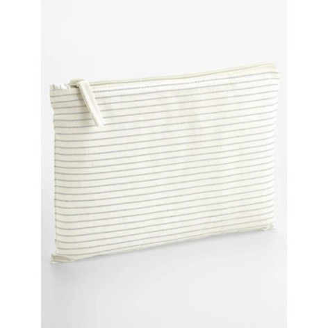 Striped Organic Cotton Accessory Pouch
