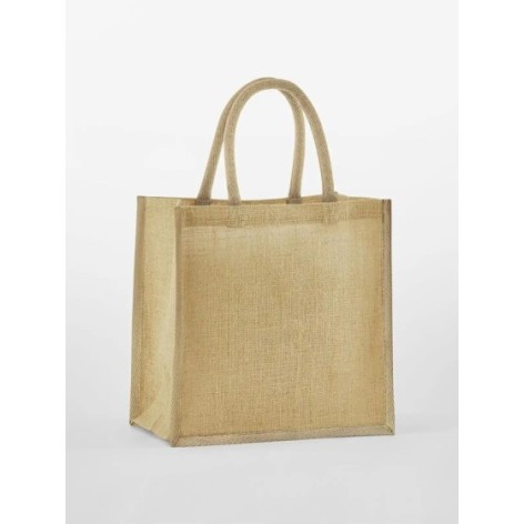 Natural Starched Jute Midi Tote