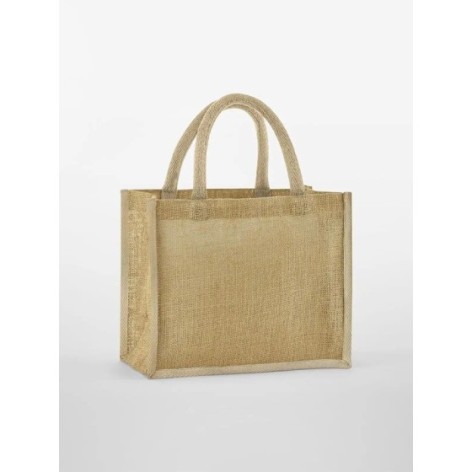 Natural Starched Jute Mini Gift Bag