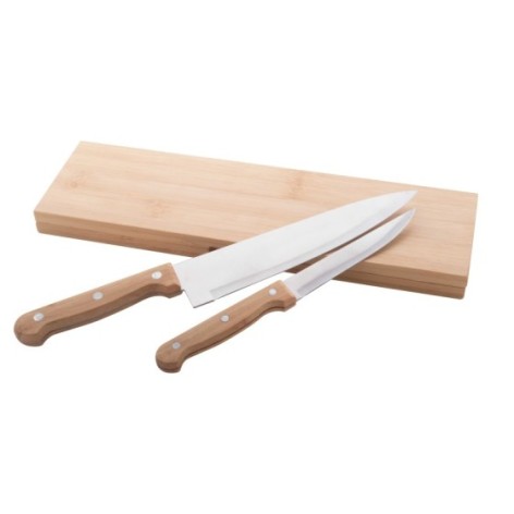 Set coltelli con manici in bambù