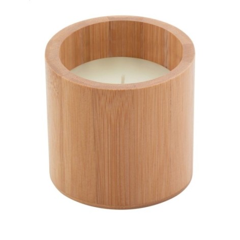 Candela in contenitore di bambù