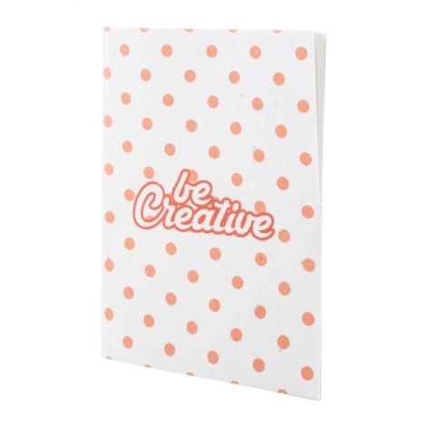 quaderno di carta con semi personalizzato