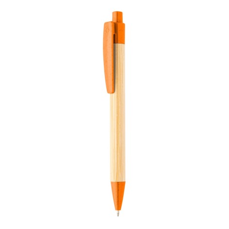 penna a sfera in bambù