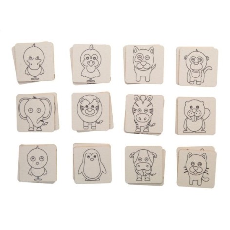 gioco di memoria da colorare, animali