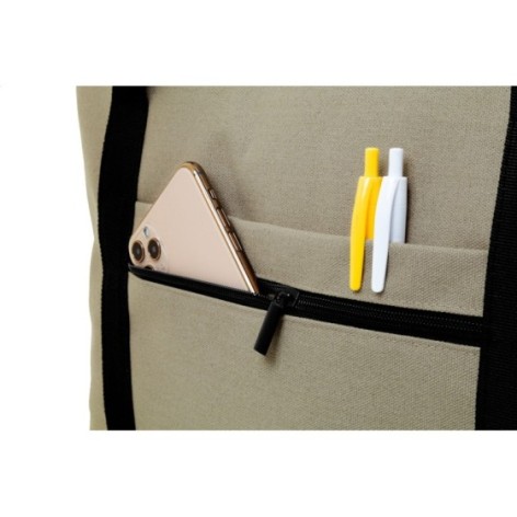 Borsa da viaggio in tela riciclata