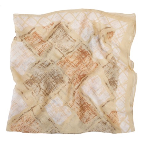 Sciarpa donna, 90x90, marrone