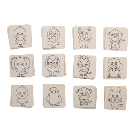 gioco di memoria da colorare, animali