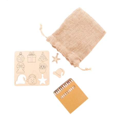 Gioco da colorare con abbinamento figure natalizie