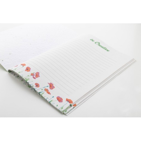 quaderno di carta con semi personalizzato