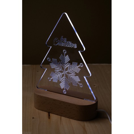 Trofeo albero natalizio con luce LED
