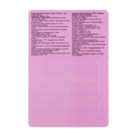 Blister gomme da masticare