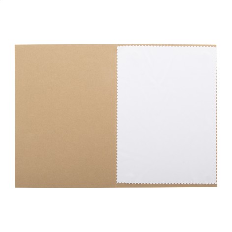cartolina con panno pulizia occhiali