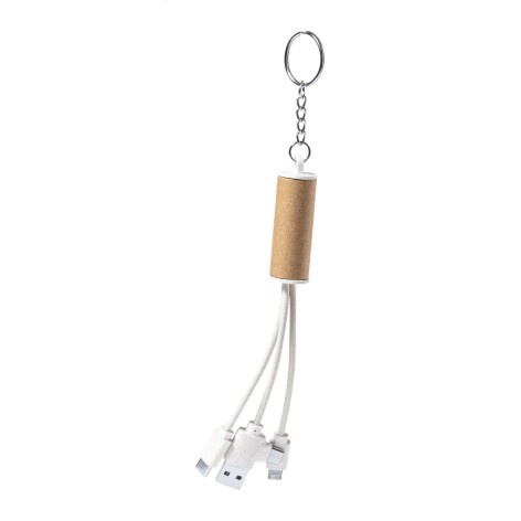 portachiavi con cavo di ricarica USB