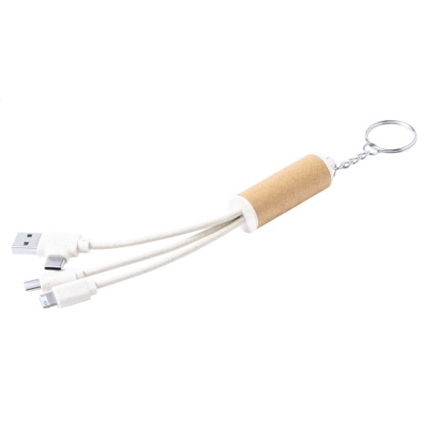 portachiavi con cavo di ricarica USB