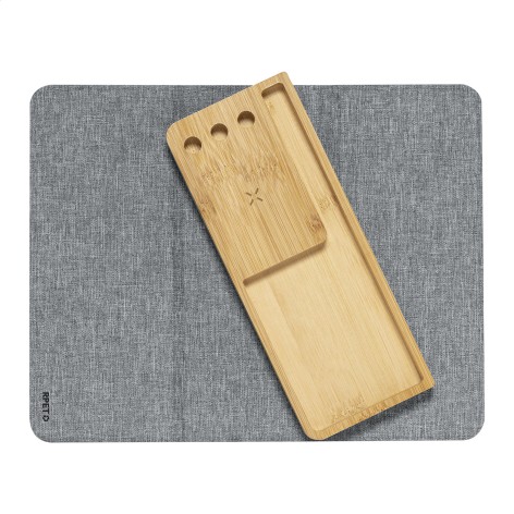 Tappetino mouse con caricatore wireless