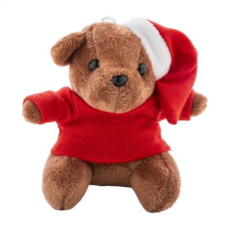 portachiavi natalizio con orsetto in peluche