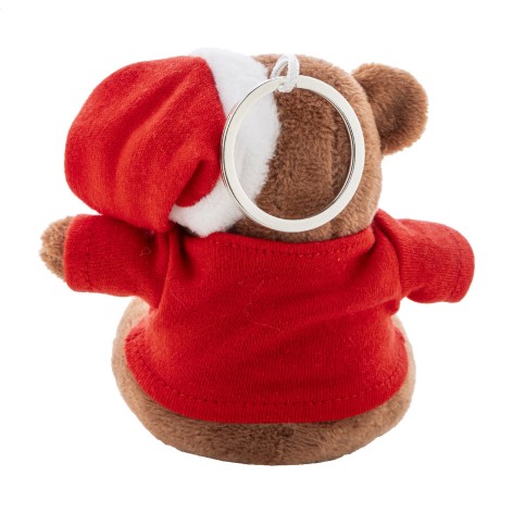 portachiavi natalizio con orsetto in peluche