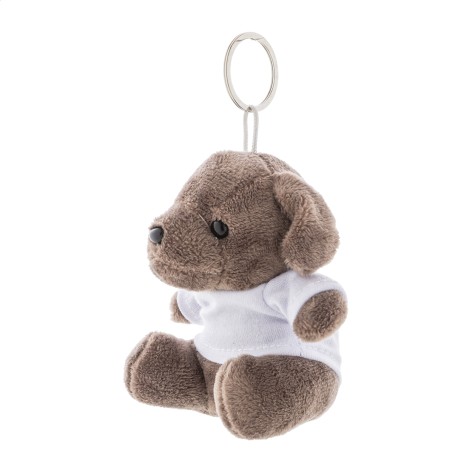 Portachiavi con cane in peluche