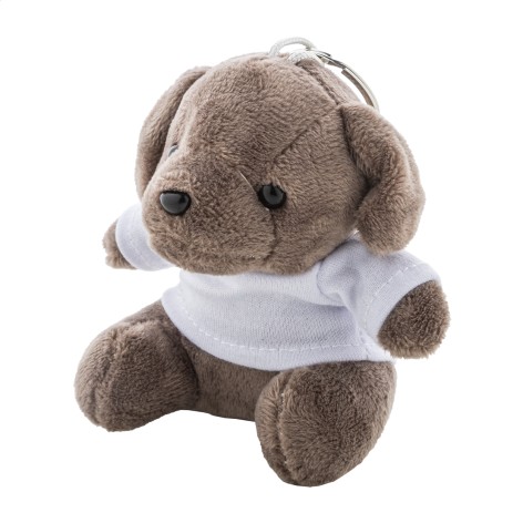 Portachiavi con cane in peluche