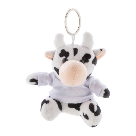 Portachiavi con mucca in peluche
