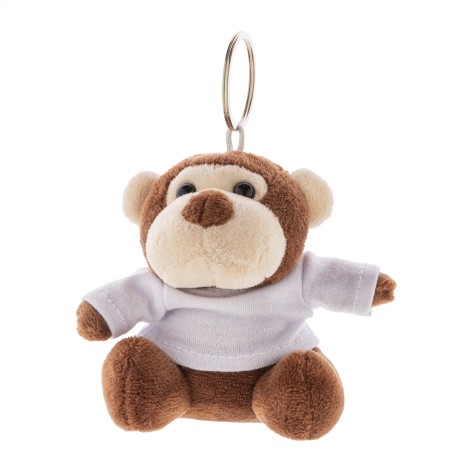 Portachiavi con scimmia in peluche