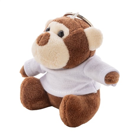 Portachiavi con scimmia in peluche