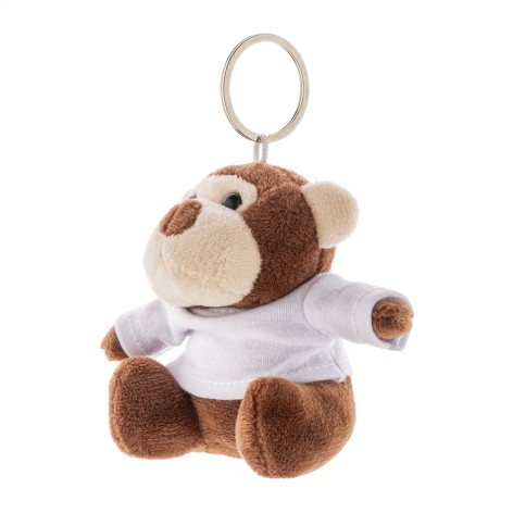 Portachiavi con scimmia in peluche
