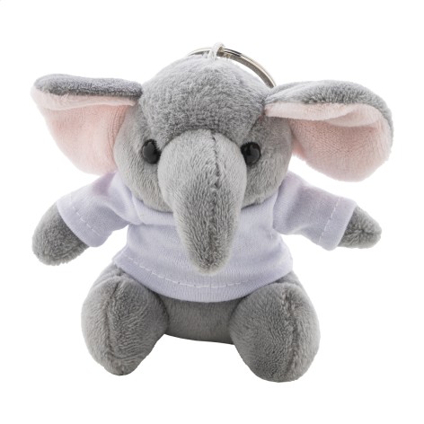 Portachiavi con elefante in peluche