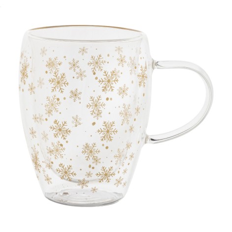 Mug natalizio in vetro borosilicato