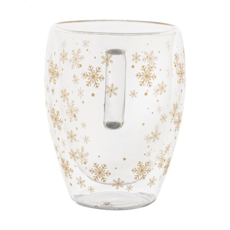 Mug natalizio in vetro borosilicato