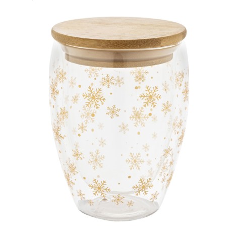 Barattolo natalizio in vetro borosilicato