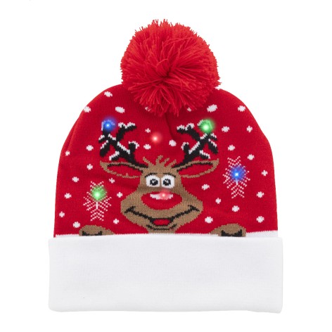 Cappello invernale a LED natalizio, renna